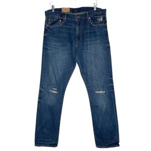 Polo Ralph Lauren Varick Slim Straight Distressed Jeans